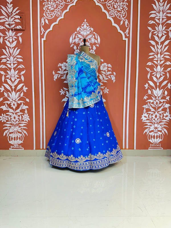 CHINON SHIBORI HANDWORK GOTA PATTI LEHENGA