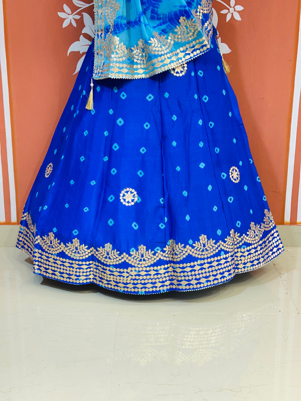 CHINON SHIBORI HANDWORK GOTA PATTI LEHENGA