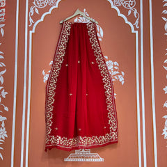 PITTAN WORK PURE CHIFFON SAREE