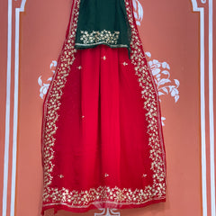 PITTAN WORK PURE CHIFFON SAREE