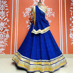 GEORGETTE GOLDEN SILVER WORK EXTRA FLARED LEHENGA