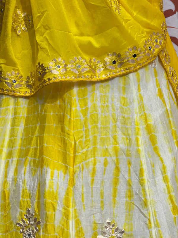 CHINON SHIBORI HANDWORK GOTA PATTI LEHENGA