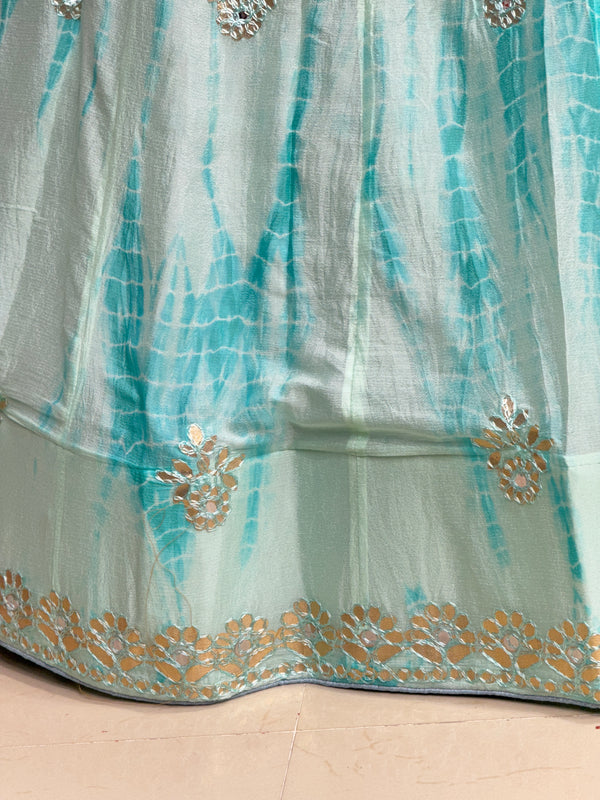 CHINON SHIBORI HANDWORK GOTA PATTI LEHENGA