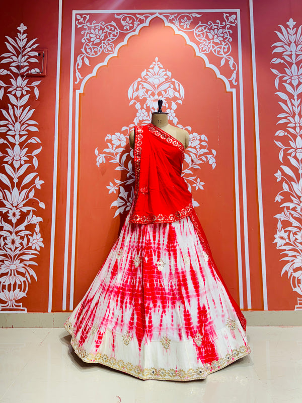 CHINON SHIBORI HANDWORK GOTA PATTI LEHENGA