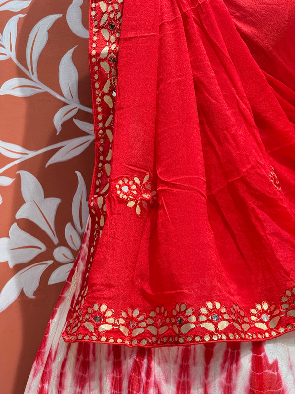 CHINON SHIBORI HANDWORK GOTA PATTI LEHENGA