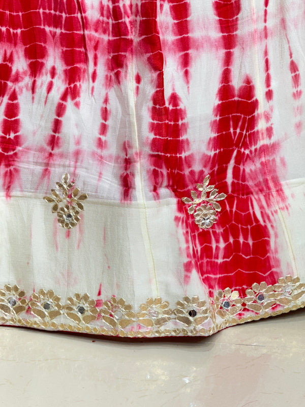 CHINON SHIBORI HANDWORK GOTA PATTI LEHENGA