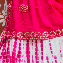 CHINON SHIBORI HANDWORK GOTA PATTI LEHENGA