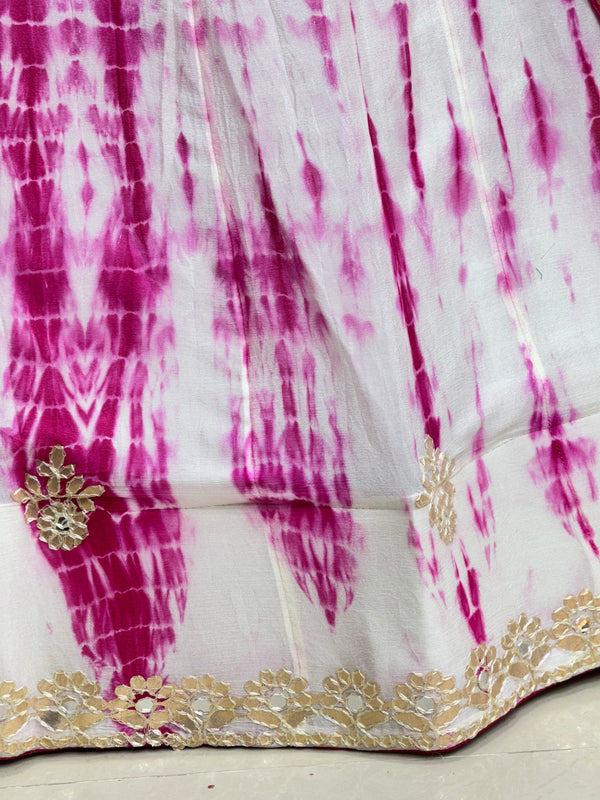 CHINON SHIBORI HANDWORK GOTA PATTI LEHENGA