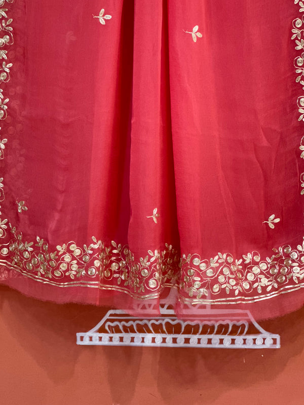 PITTAN WORK PURE CHIFFON SAREE