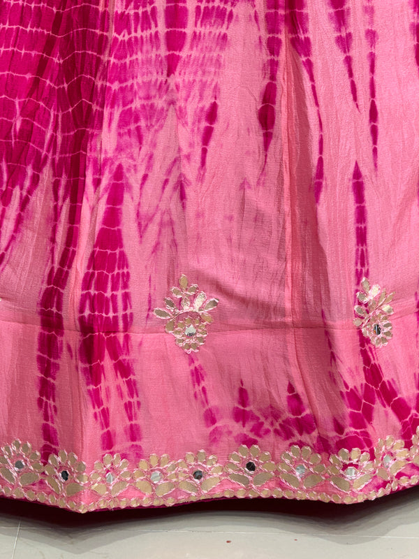 CHINON SHIBORI HANDWORK GOTA PATTI LEHENGA