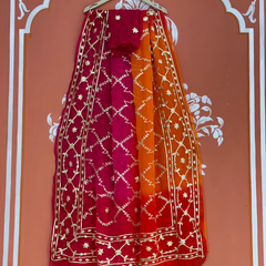 PURE CHIFFON KACHI PATTI SAREE