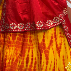 CHINON SHIBORI HANDWORK GOTA PATTI LEHENGA