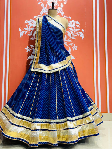 GEORGETTE GOLDEN SILVER WORK EXTRA FLARED LEHENGA