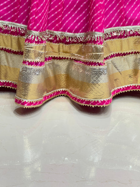 GEORGETTE GOLDEN SILVER WORK EXTRA FLARED LEHENGA