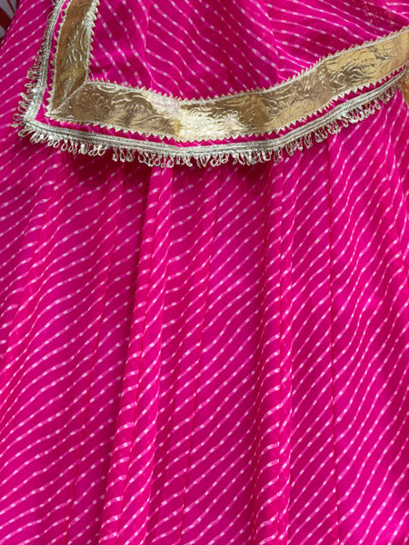 GEORGETTE GOLDEN SILVER WORK EXTRA FLARED LEHENGA