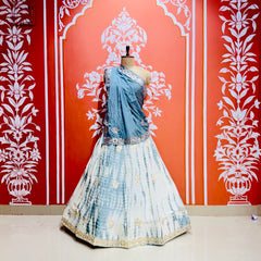 CHINON SHIBORI HANDWORK GOTA PATTI LEHENGA