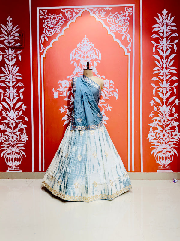 CHINON SHIBORI HANDWORK GOTA PATTI LEHENGA