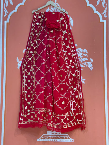 PURE CHIFFON KACHI PATTI SAREE