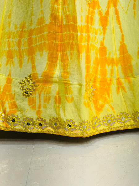 CHINON SHIBORI HANDWORK GOTA PATTI LEHENGA