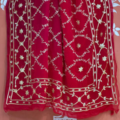 PURE CHIFFON KACHI PATTI SAREE
