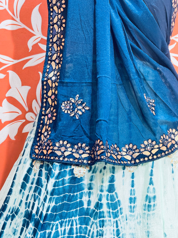 CHINON SHIBORI HANDWORK GOTA PATTI LEHENGA