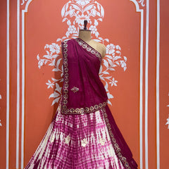 CHINON SHIBORI HANDWORK GOTA PATTI LEHENGA