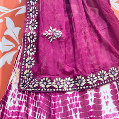 CHINON SHIBORI HANDWORK GOTA PATTI LEHENGA