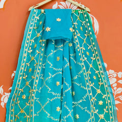 PURE CHIFFON KACHI PATTI SAREE