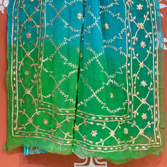 PURE CHIFFON KACHI PATTI SAREE