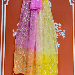 PURE CHIFFON KACHI PATTI SAREE
