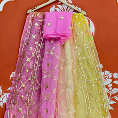 PURE CHIFFON KACHI PATTI SAREE