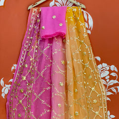 PURE CHIFFON KACHI PATTI SAREE