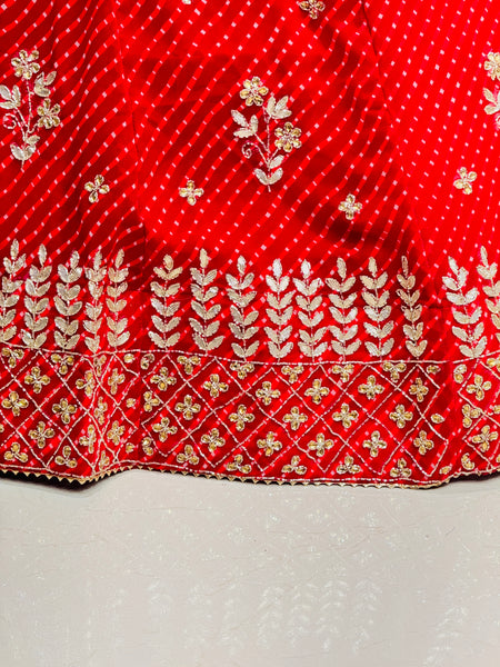 60 GM GEORGETTE LEHERIYA LEHENGA