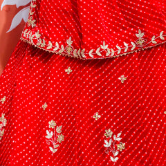 60 GM GEORGETTE LEHERIYA LEHENGA