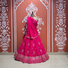 60 GM GEORGETTE LEHERIYA LEHENGA