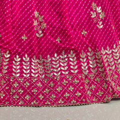 60 GM GEORGETTE LEHERIYA LEHENGA
