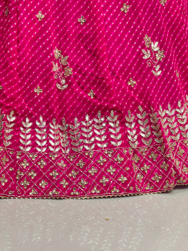 60 GM GEORGETTE LEHERIYA LEHENGA