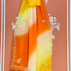BOX DIE PURE CHIFFON MACHINE WORK SAREE