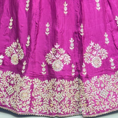 PURE UPADA SILK PURE ZARDOZI HANDWORK GOTA PATTI LEHENGA