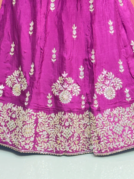 PURE UPADA SILK PURE ZARDOZI HANDWORK GOTA PATTI LEHENGA