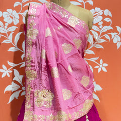 PURE UPADA SILK PURE ZARDOZI HANDWORK GOTA PATTI LEHENGA