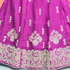 PURE UPADA SILK PURE ZARDOZI HANDWORK GOTA PATTI LEHENGA