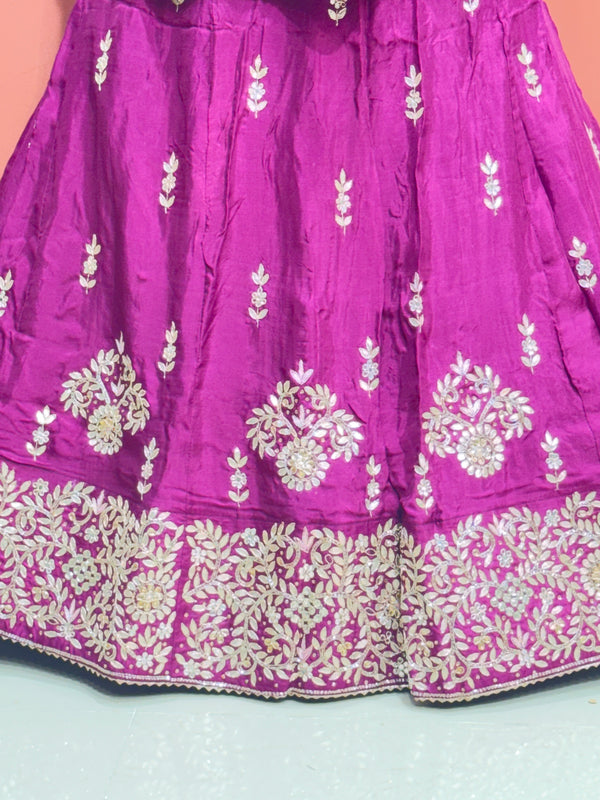 PURE UPADA SILK PURE ZARDOZI HANDWORK GOTA PATTI LEHENGA