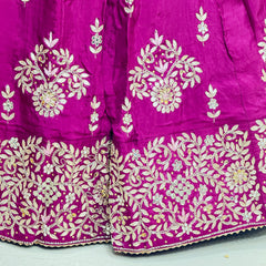PURE UPADA SILK PURE ZARDOZI HANDWORK GOTA PATTI LEHENGA