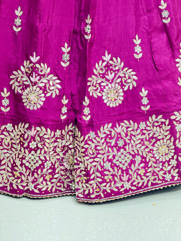 PURE UPADA SILK PURE ZARDOZI HANDWORK GOTA PATTI LEHENGA
