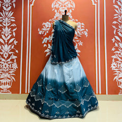 D-UPADA SILK WITH CHINON DUPATTA HANDWORK LEHENGA