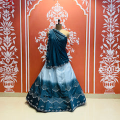 D-UPADA SILK WITH CHINON DUPATTA HANDWORK LEHENGA