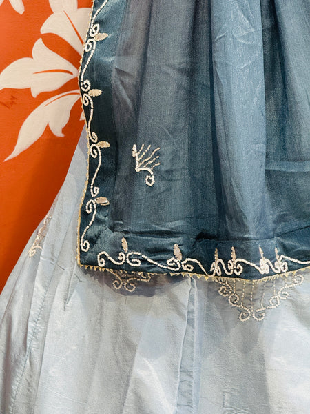 D-UPADA SILK WITH CHINON DUPATTA HANDWORK LEHENGA
