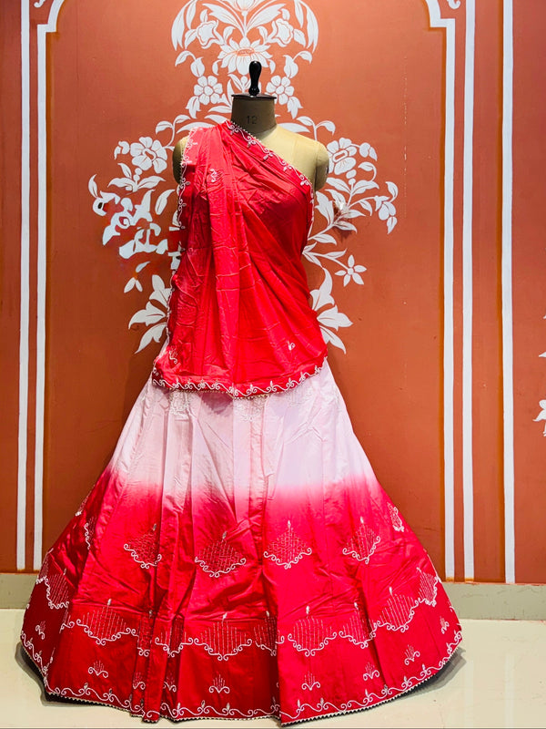 D-UPADA SILK WITH CHINON DUPATTA HANDWORK LEHENGA