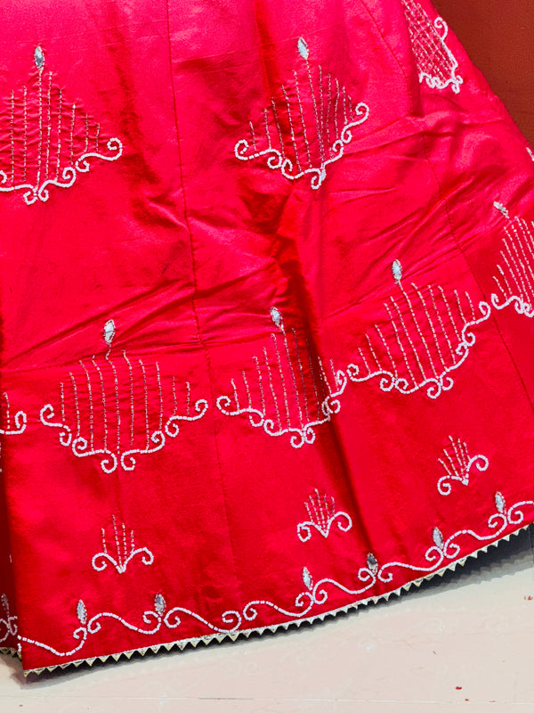 D-UPADA SILK WITH CHINON DUPATTA HANDWORK LEHENGA